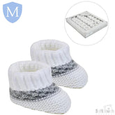 Acrylic baby Bootees With Stripe (S437) (Baby Bootees) Mansuri